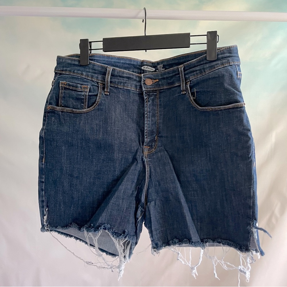 Old Navy Cut Off Denim Shorts Rockstar Skinny Jean Womens Size 16